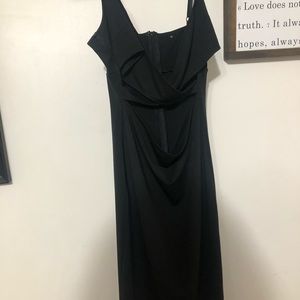 Sexy black midi dress
